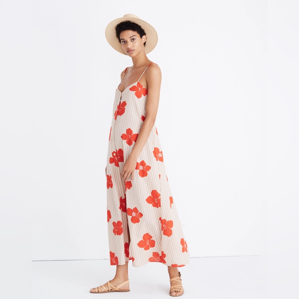 NWT Madewell Morocco Cover-Up Maxi Dress in Candied Orchids